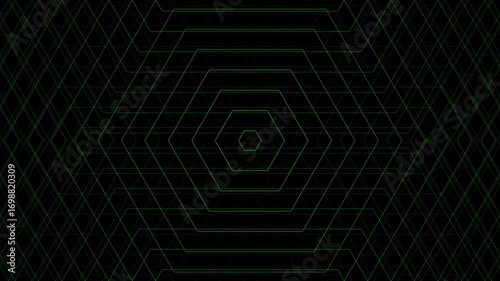 Green hexagonal patterns form an abstract geometric background with transparent, ideal for overlay creating modern designs or digital artworks.