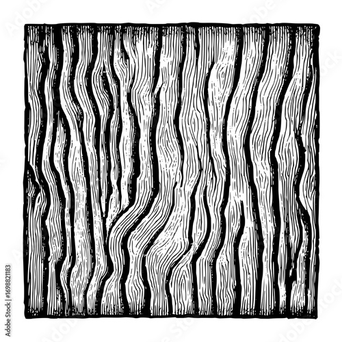 Illustration of a textured wood grain pattern with vertical lines and dark and light contrasts creating depth