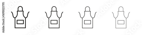 Apron icon outline vector for web ui. Editable stroke.