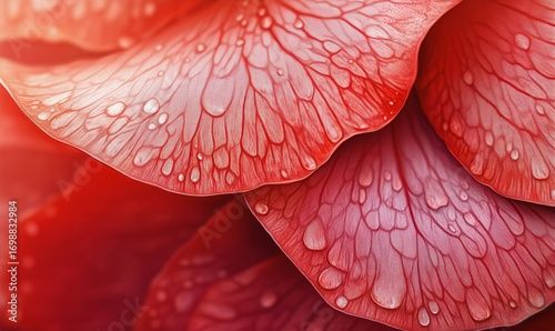 Close up Shot Reveals Textured Petals of Beautiful Pink Blooming Flower.
