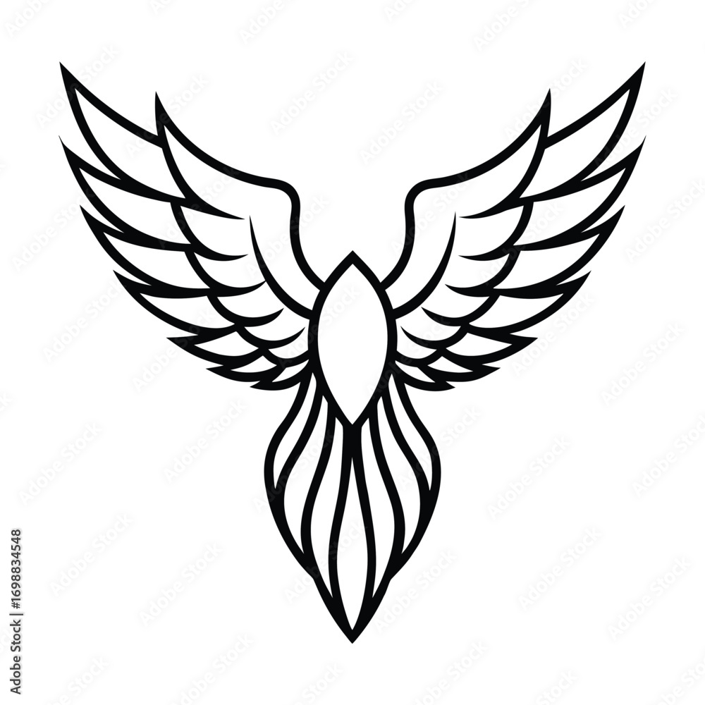 Obraz premium Black eagle wings