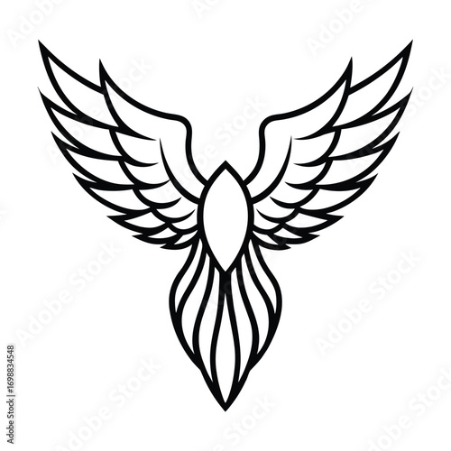 Black eagle wings