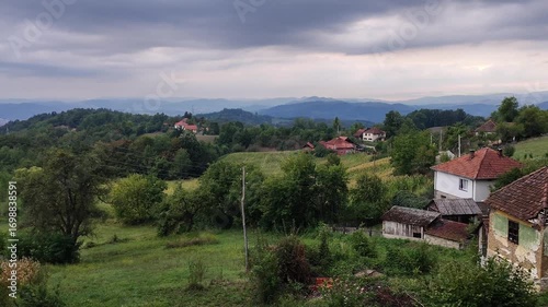 Rural area in a mountainous region in the Balkans