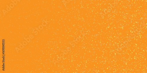 Bright, bubbly, abstract texture of orange juice with golden foam drops. Beautiful Orange background with pastel rose gold gradient foil shimmer texture. Colorful bright spots in yellow burnt foil