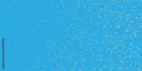 Abstract light blue water texture with bubbles and drops on the surface. Beautiful Blue background with pastel rose gold gradient foil shimmer texture. Colorful bright spots in blue burnt rose fiery 