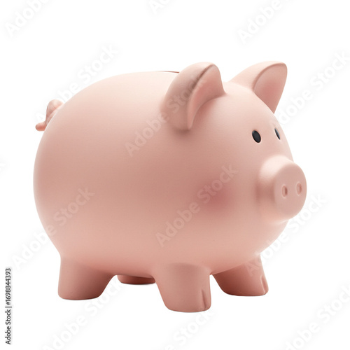 Cute pink piggy bank designed for saving money and encouraging savings habits