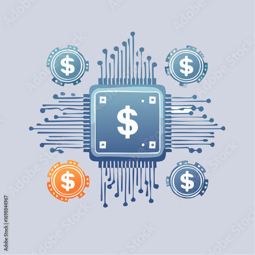 Digital Finance and Technological Integration: Illustrative Concept of Cyber Cash Flow Dynamics