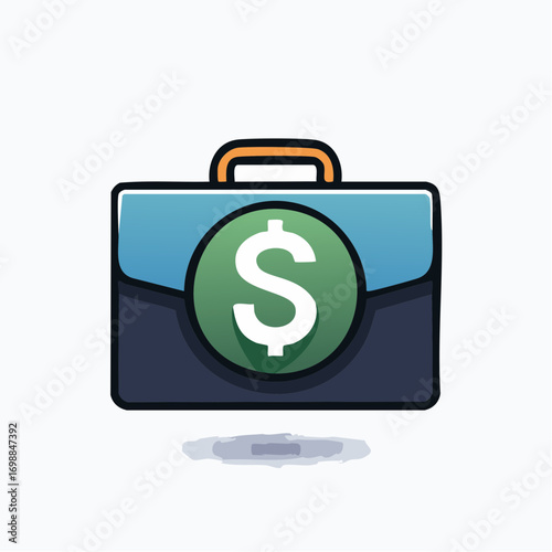 Illustrative depiction of a business case containing financial assets and monetary value