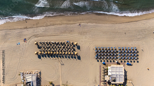 Aerial view of Puerto Banús beach