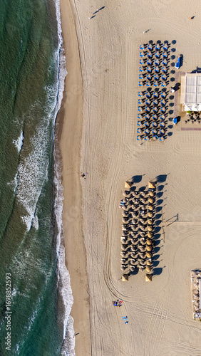 Aerial view of Puerto Banús beach