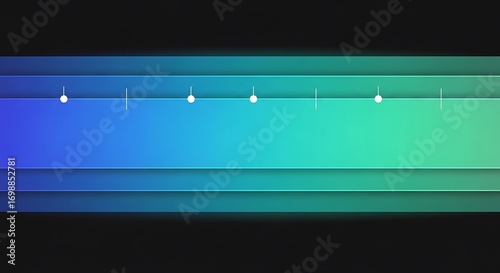 Timeline infographic template with five steps or options on blue gradient