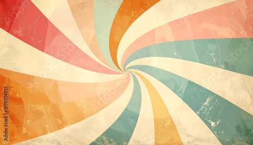 Retro, colorful, swirling background