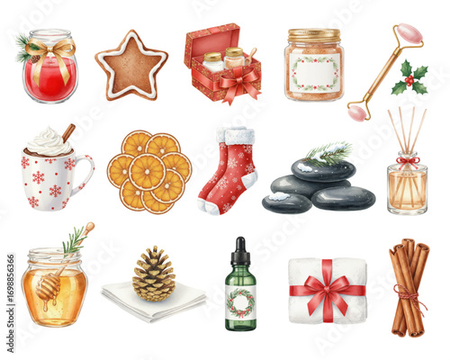 Christmas Winter Spa Gift Set Watercolor Collection