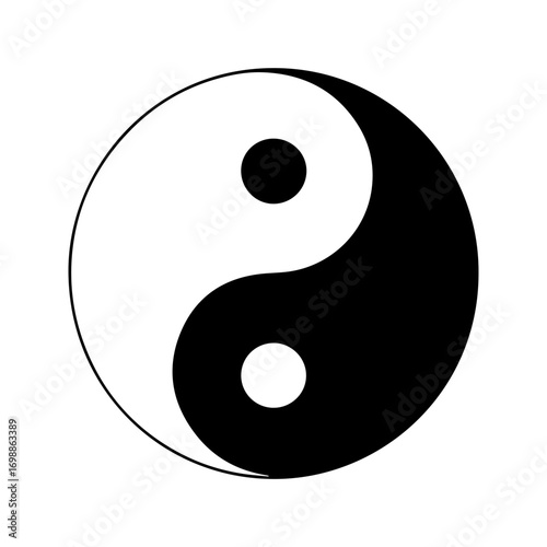 Symbol of balance, harmony, and duality in black and white.
