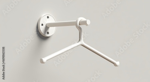 White wall-mounted coat hanger