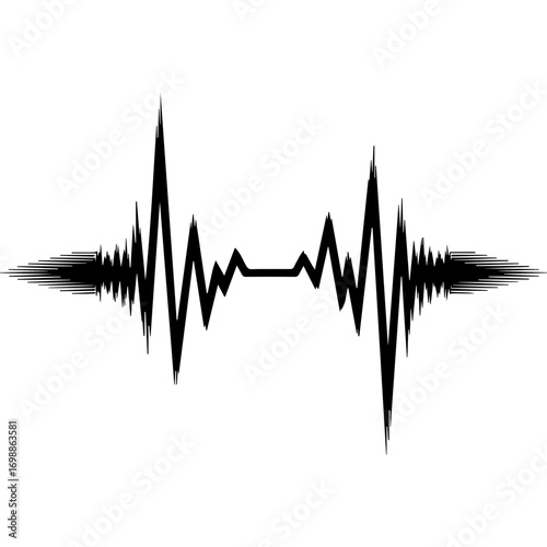 Dynamic sound wave visualization representing audio energy and rhythm