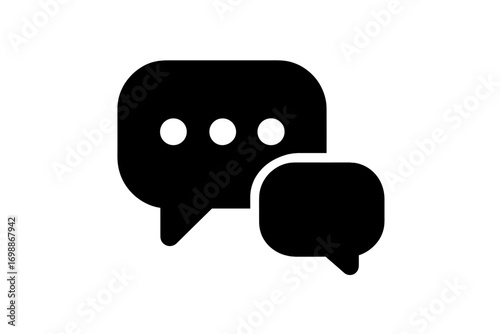 Conversation bubbles depicting communication and dialogue in digital interactions and social media settings