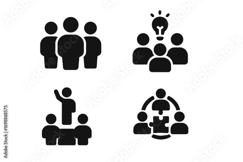 Group of people engaging in collaborative activities and discussions in a professional environment during daylight hours