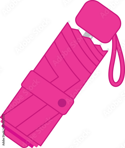 Folding Umbrella Hot Pink color icon.
