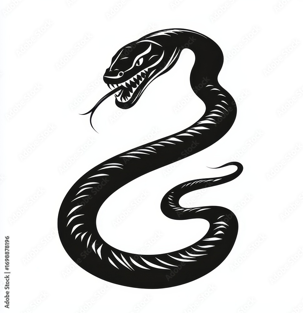 Fototapeta premium A snake could represent a Chinese zodiac horoscope astrology animal year sign
