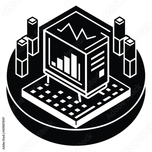 trading platform vector art