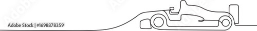 sport car continuous one continuous line art, Vector illustration, One line art, Line art graphic style.