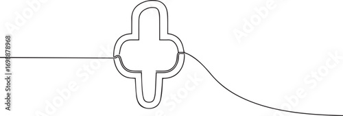 battery charging continuous one continuous line art, Vector illustration, One line art, Line art graphic style.