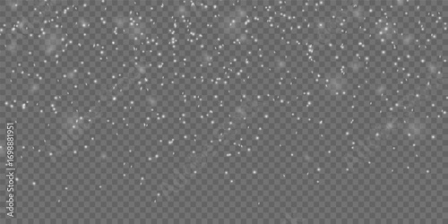 Abstract snowy pattern with white flakes on dark backdrop for digital design