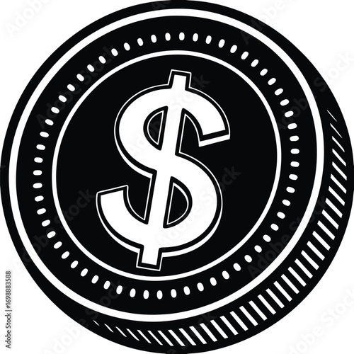 dollar coin vector art