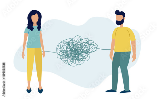 Complex relationships between a man and a woman. Confused relationships, trouble characters, ambiguity and misunderstanding of each other