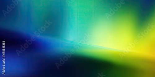 Abstract vibrant gradient of blues, greens, and yellows