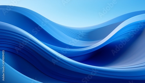 abstract gradient waves in varying shades of blue creating a calming depth