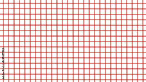 Red and white plaid fabric texture background. Seamless pattern checkered wallpaper.	