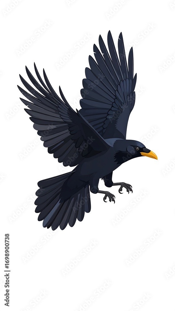 Fototapeta premium Dark bird in flight