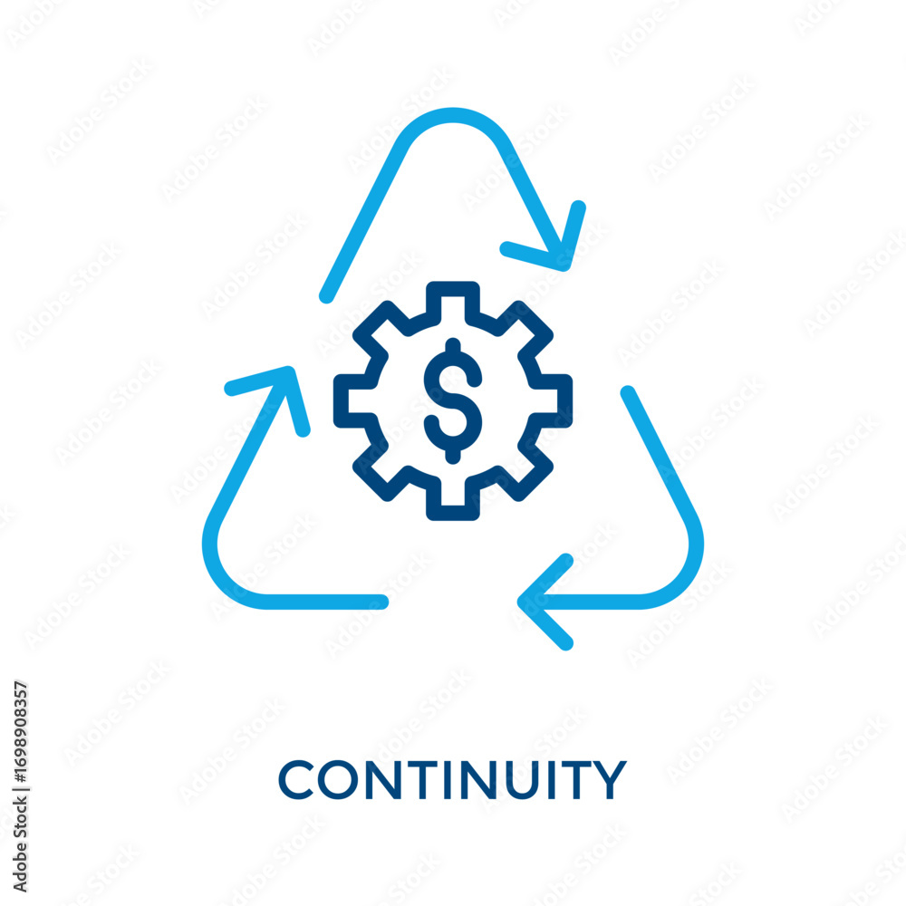 Continuity Icon Outline Color Style. Vector Illustration For Graphic Design