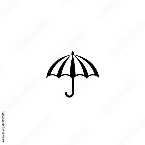 The Umbrella Icon, a simple black umbrella, serves as a potent symbol of protection, safety, and security, and its clean, uncomplicated design makes it an excellent choice for digital applications,