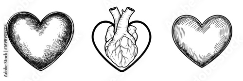 A simple, charming hand-drawn heart, perfect for adding a touch of love and affection to any design, is characterized by its minimalist style, making it versatile for various applications
