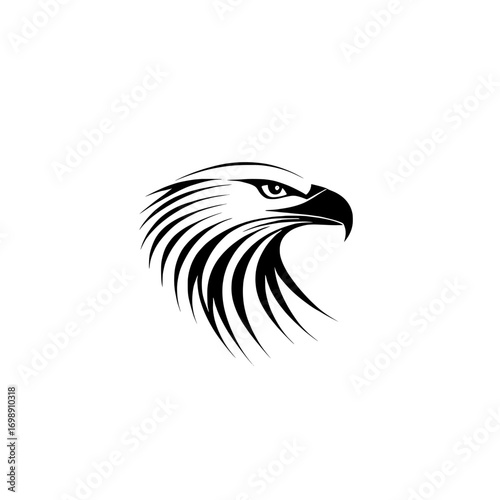 With its wide-spread wings, the Soaring Eagle Silhouette forms a powerful black silhouette that embodies the ideals of freedom, strength, and determination