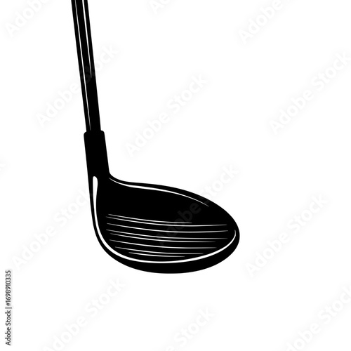 This popular sport is stylishly and iconically represented by the minimalist silhouette of a golf club, complete with a shadow cast on the ground