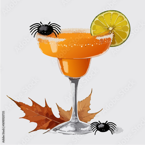 Spooky Fall Cocktail Vector Collection – Halloween Inspired Autumn Drink Illustrations
