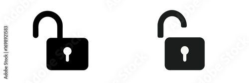 Unlocking security symbols representing access and freedom in modern technology design