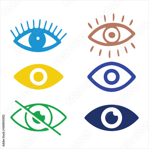 Minimal eye icon with subtle gradient