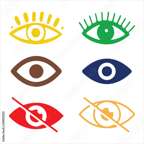 Minimal eye icon with subtle gradient