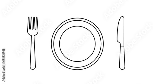 Table setting with plate