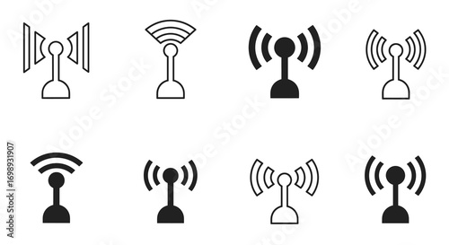 antenna icon wifi signal collection