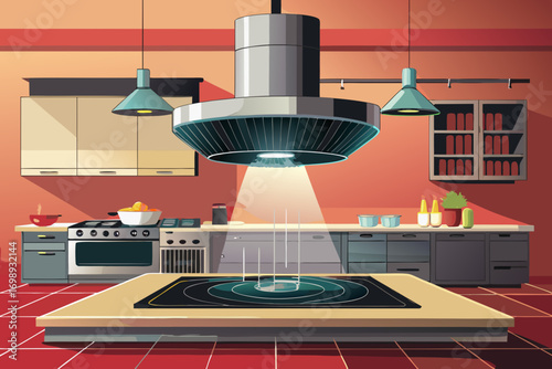 A combination of induction stove + advanced suction hood
Integrated appearance, eliminating the need for a large ceiling hood, suitable for kitchen island design
Those who have a modern kitchen and us