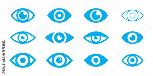 Rounded eye icon with smooth edges