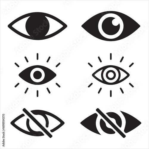 Eye icon with clean outline