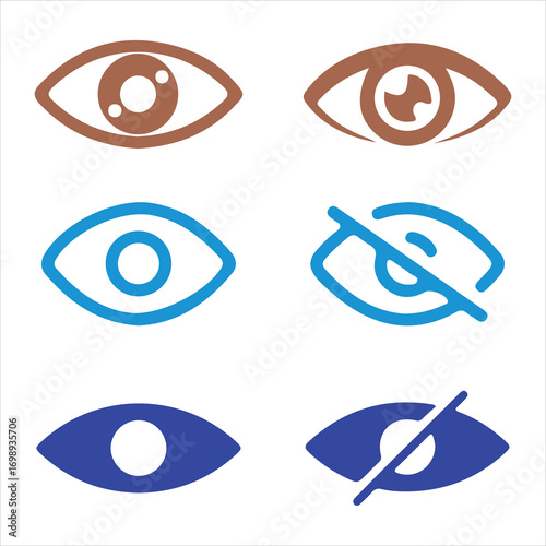 Modern eye icon for illustration