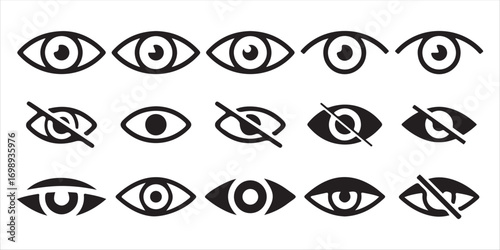 Modern eye icon for illustration